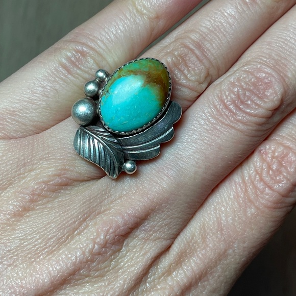 Sterling and Turquoise Ring Size 5